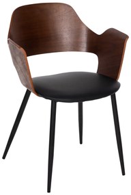 Intrahome ΚΑΡΕΚΛΑ VELP .03 ΞΥΛΟ ΣΕ ΚΑΡΥΔΙ-ΜΑΥΡΟ CASABLANCALTCASABLANCAIOKYO-ΜΑΥΡΑ ΜΕΤΑΛ. ΠΟΔΙΑ 55,5x50x79Υεκ. intraho-1636839