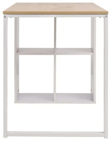 vidaXL Γραφείο Δρυς και Λευκό 120 x 60 x 75 εκ.