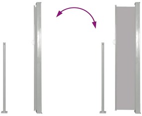 vidaXL Σκίαστρο Πλαϊνό Συρόμενο Βεράντας Γκρι 120 x 500 εκ.