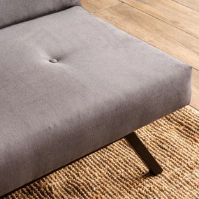 Καναπές - κρεβάτι Zola Megapap τριθέσιος υφασμάτινος χρώμα γκρι 180x64x78εκ.