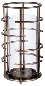 Φανάρι ArteLibre Σαμπανί/Διάφανο Μέταλλο/Γυαλί 31.5cm-05160790