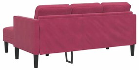 vidaXL Σετ Καναπέ Μπορντό 173 x 131 x 67 εκ Βελούδο
