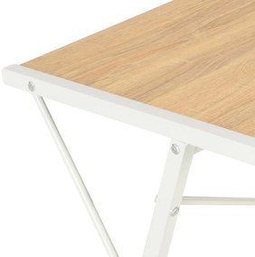 vidaXL Γραφείο με Ράφια Λευκό / Χρώμα Δρυός 116 x 50 x 93 εκ.
