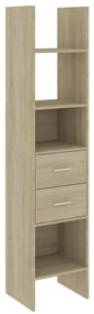 vidaXL Βιβλιοθήκη Χρώμα Sonoma Δρυς 40 x 35 x 180 εκ. από Επεξ. Ξύλο