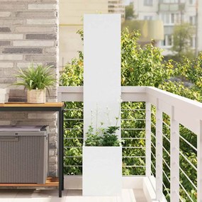 vidaXL Οθόνη Ιδιωτικότητας Κήπου Μαιανδρικό σχέδιο Λευκό 32 x 150 εκ