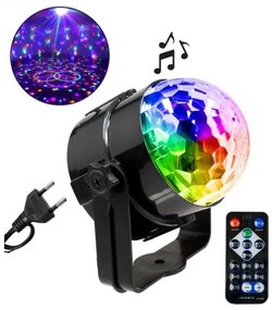 Διακοσμητικό Φωτιστικό Disco Μπάλα LED Εφέ RGB 15W Sound Activated 79601-1 Globostar 79601-1