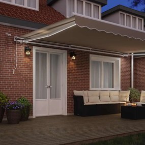 vidaXL Αναδιπλούμενη τέντα Μπεζ 500 x 350 εκ Πολυεστέρας