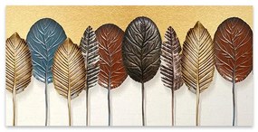 Πίνακας σε καμβά "Autumn Leaves" Megapap ψηφιακής εκτύπωσης 140x70x3εκ.-GP033-0116