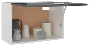 vidaXL Ντουλάπι Κρεμαστό Γυαλιστερό Γκρι 60x31x40 εκ. Μοριοσανίδα