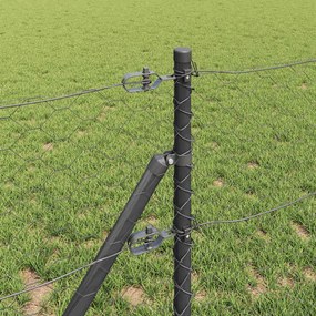 vidaXL Έξιγωνο φράχτη σταθερού εδάφους 10 x 0,6 μ Γκρι Δίχτυ
