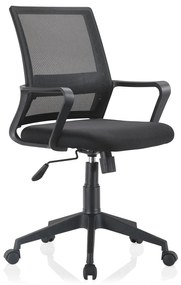 Καρέκλα Γραφείου Addie Μαύρο 59 x 61 x 90-100, Χρώμα: Μαύρο, Υλικό: Πολυκαρβονικό, Mesh