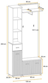 Swap XIX Σύνθεση Καφέ δρυς 280x180x40