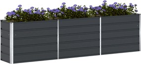 vidaXL Γλάστρα Ανθρακί 290 x 50 x 75 εκ Επικαλυμμένος Χάλυβας
