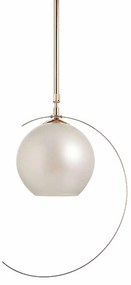 Φωτιστικό Οροφής Μονόφωτο Aca Iparelle DCR17501P Gold/Pearl