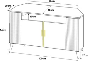 Έπιπλο τηλεόρασης Enigma mini - 100.00Χ40.00Χ54.00cm