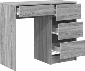 vidaXL Γραφείο Γκρίζο Σονομα 90 x 37,5 x 75 cm Επεξεργασμένο Ξύλο