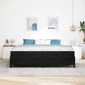 vidaXL Σκελετός Κρεβατιού με στρώμα Μαύρο 200 x 200 cm ύφασμα