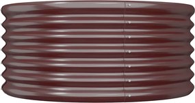 vidaXL Ζαρντινιέρα Καφέ 80x80x36 εκ. Γαλβανισμένος χάλυβας