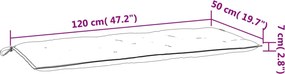 vidaXL Μαξιλάρι Πάγκου Κήπου Μπεζ 120x50x7 εκ. Ύφασμα Oxford