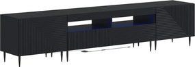 vidaXL 3 Τεμάχια LED Τηλεοπτική Ντουλάπα Μαύρο Επεξεργασμένο Ξύλο