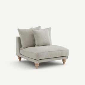 Πολυθρόνα χωρίς μπράτσα από υφή βισκόζης και λινό, LAZARE