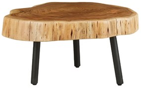 RAW COFFEE TABLE ΦΥΣΙΚΟ 80x80xH40cm - 04-0919