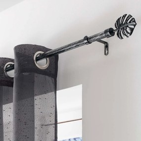 Κουρτινόξυλο Φ19mm Μονό Επεκτεινόμενο 210-380cm Με Άκρα L-C Tropi Noir/Argent 1900499