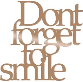 Διακοσμητικό Τοίχου Dont Forget To Smile 891TNL1190 70x67cm Copper Wallity Μέταλλο