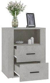 vidaXL Κομοδίνο Γκρι Σκυρ. 50 x 36 x 60 εκ. από Επεξεργασμένο Ξύλο