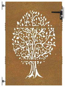 vidaXL Πύλη Κήπου με Σχέδιο Δέντρου 85 x 125 εκ. από Ατσάλι Corten