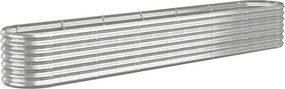 vidaXL Ζαρντινιέρα Ασημί 260x40x36 εκ. Γαλβανισμένος χάλυβας