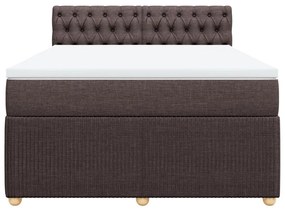 ΚΡΕΒΑΤΙ BOXSPRING ΜΕ ΣΤΡΩΜΑ ΣΚΟΥΡΟ ΚΑΦΕ 140X190 ΕΚ. ΥΦΑΣΜΑΤΙΝΟ 3289761