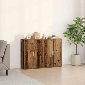 vidaXL Πλαϊνό γραφείο 2 pcs Παλιό ξύλο 60 x 31 x 84 εκ.