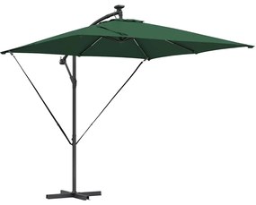 vidaXL Ομπρέλα Cantilever Banana Πράσινο 249 x 249 x 250 εκ.
