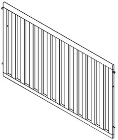 Πλαϊνό κάγκελο για κρεβάτι PALI, χρώμα λευκό