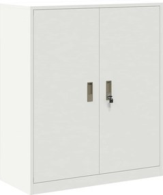 vidaXL Ντουλάπι αποθήκευσης Λευκός 90 x 40 x 105 cm Ατσάλι