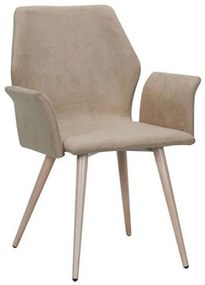 Πολυθρόνα Leto ΕΜ773,1 Light Brown Σετ 4τμχ Wood, Fabric