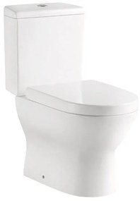 Pyramis Florelia Λεκάνη Επιτοίχια Λευκή 670 x 375 x 790mm με Καζανάκι Mηχανισμού 3/6lt και Καπάκι