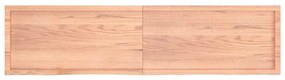 vidaXL Ράφι Τοίχου Ανοιχτό Καφέ 200x50x(2-4)εκ. Επεξ. Μασίφ Ξύλο Δρυός