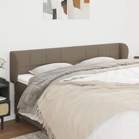 vidaXL Κεφαλάρι με Πτερύγια Taupe 203 x 23 x 78/88 εκ. Υφασμάτινο