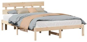 vidaXL Σκελετός Κρεβατιού Καφέ 160 x 200 cm Μασίφ ξύλο πεύκου