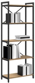 vidaXL Βιβλιοθήκη artisan δρυς 60 x 30 x 153 εκ Επεξεργασμένο ξύλο
