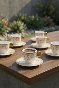 Stewehome Σετ πορσελάνινων φλιτζανιών καφέ για 6 άτομα Πολύχρωμο