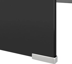 vidaXL Βάση Τηλεόρασης/Οθόνης Μαύρη 120 x 30 x 13 εκ. Γυάλινη
