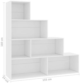 vidaXL Βιβλιοθήκη/Διαχωριστικό Χώρου Λευκό 155x24x160 εκ. Επεξ. Ξύλο