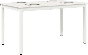 vidaXL Τραπεζαρία Λευκό 140 x 80 x 75 cm Στερεά ξυλεία πεύκου