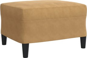 vidaXL Πολυθρόνες Σετ 3 Τεμαχίων Καφέ από Βελούδο με Μαξιλάρια