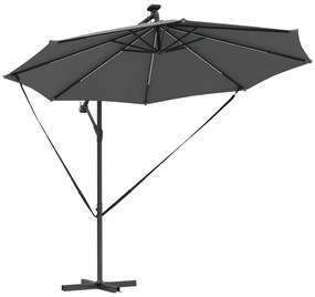 vidaXL Ομπρέλα Cantilever Banana Ανθρακί 294 x 294 x 248 cm