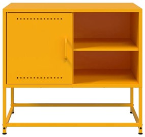 Έπιπλο Τηλεόρασης Μουσταρδί Κίτρινο 68x39x60,5 εκ. από Ατσάλι - Κίτρινο