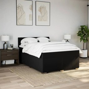 ΚΡΕΒΑΤΙ BOXSPRING ΜΕ ΣΤΡΩΜΑ ΜΑΥΡΟ 140X200 ΕΚ. ΥΦΑΣΜΑΤΙΝΟ 3285920